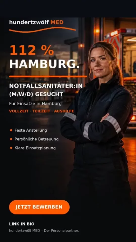112 % Hamburg – Notfallsanitäter:in gesucht