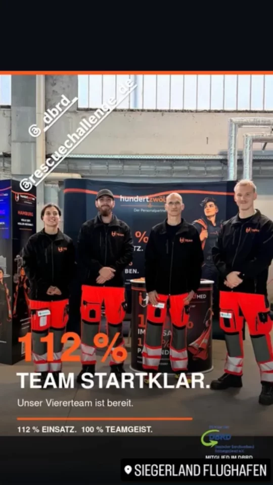 Unser Viererteam ist startklar – Siegerland Flughafen